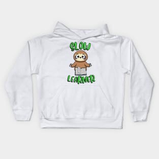 Slow learning sloth Kids Hoodie